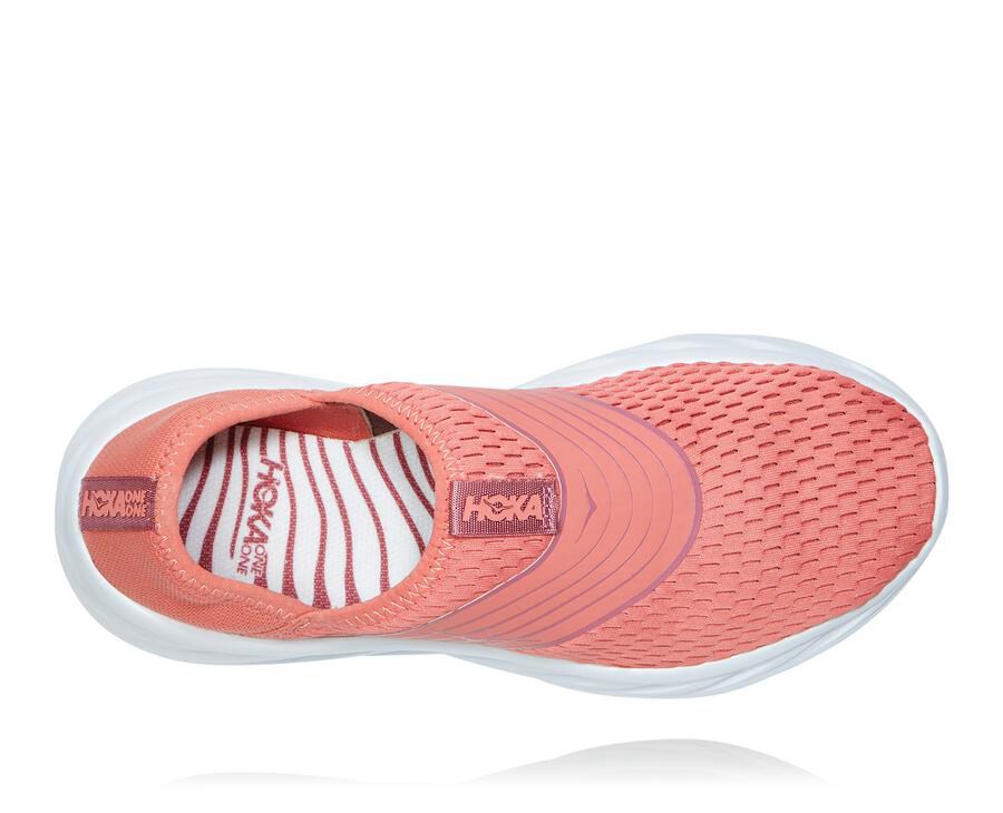 Sandals Womens - Hoka One One ORA Recovery - Orange/White - ZXADHPL-89